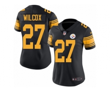 Women Nike Pittsburgh Steelers #27 J.J. Wilcox Limited Black Rush Vapor Untouchable NFL Jersey