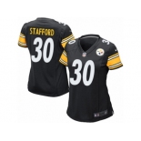 Women Nike Pittsburgh Steelers #30 Daimion Stafford Game Black Team Color NFL Jersey