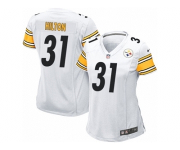 Women Nike Pittsburgh Steelers #31 Mike Hilton Game White NFL Jersey