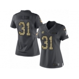 Women Nike Pittsburgh Steelers #31 Mike Hilton Limited Black 2016 Salute to Service NFL Jersey