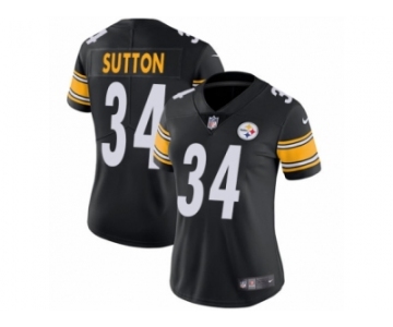 Women Nike Pittsburgh Steelers #34 Cameron Sutton Black Team Color Vapor Untouchable Limited Player NFL Jersey