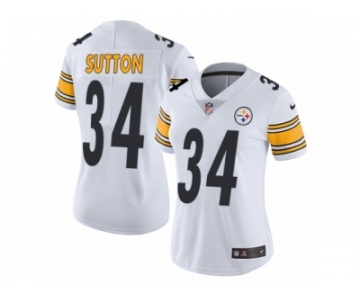 Women Nike Pittsburgh Steelers #34 Cameron Sutton White Vapor Untouchable Elite Player NFL Jersey