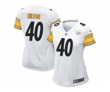 Women Nike Pittsburgh Steelers #40 Mike Hilton Game White NFL Jersey