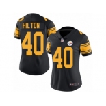 Women Nike Pittsburgh Steelers #40 Mike Hilton Limited Black Rush Vapor Untouchable NFL Jersey