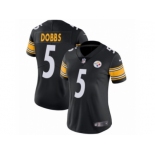 Women Nike Pittsburgh Steelers #5 Joshua Dobbs Black Team Color Vapor Untouchable Limited Player NFL Jersey