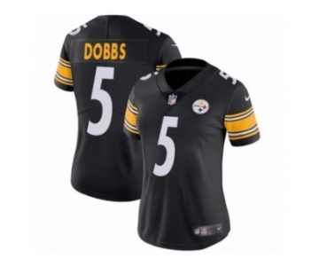 Women Nike Pittsburgh Steelers #5 Joshua Dobbs Black Team Color Vapor Untouchable Limited Player NFL Jersey