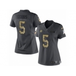 Women Nike Pittsburgh Steelers #5 Joshua Dobbs Limited Black 2016 Salute to Service NFL Jersey