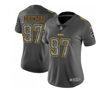 Women Nike Pittsburgh Steelers #97 Cameron Heyward Gray Static NFL Vapor Untouchable Limited Jersey