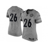 Women Nike Steelers #26 Le'Veon Bell Gray Stitched NFL Limited Gridiron Gray Jersey