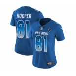 Women's Atlanta Falcons #81 Austin Hooper Limited Royal Blue NFC 2019 Pro Bowl Football Jersey