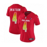 Women's Houston Texans #4 Deshaun Watson Limited Red AFC 2019 Pro Bowl Football Jersey