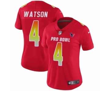 Women's Houston Texans #4 Deshaun Watson Limited Red AFC 2019 Pro Bowl Football Jersey