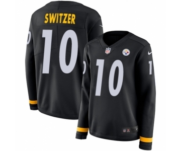 Women's Nike Pittsburgh Steelers #10 Ryan Switzer Limited Black Therma Long Sleeve NFL Jersey