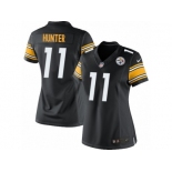 Women's Nike Pittsburgh Steelers #11 Justin Hunter Limited Black Team Color NFL Jersey