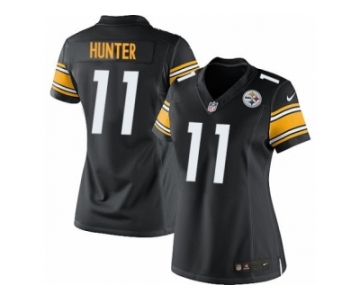 Women's Nike Pittsburgh Steelers #11 Justin Hunter Limited Black Team Color NFL Jersey