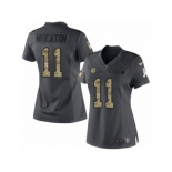 Women's Nike Pittsburgh Steelers #11 Markus Wheaton Limited Black 2016 Salute to Service NFL Jersey