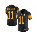 Women's Nike Pittsburgh Steelers #11 Markus Wheaton Limited Black Rush NFL Jersey