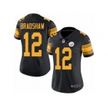 Women's Nike Pittsburgh Steelers #12 Terry Bradshaw Limited Black Rush NFL Jersey