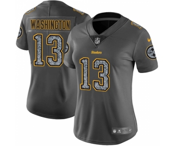 Women's Nike Pittsburgh Steelers #13 James Washington Gray Static Vapor Untouchable Limited NFL Jersey