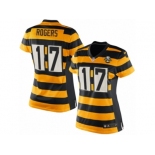 Women's Nike Pittsburgh Steelers #17 Eli Rogers Limited Yellow Black Alternate 80TH Anniversary Throwback NFL Jersey