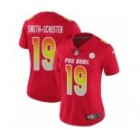 Women's Nike Pittsburgh Steelers #19 JuJu Smith-Schuster Limited Red AFC 2019 Pro Bowl NFL Jersey