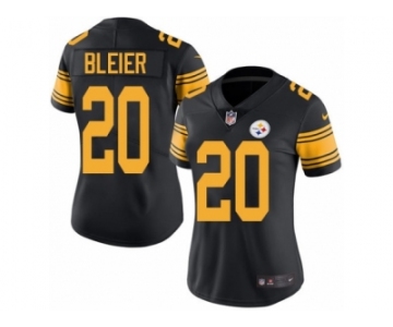 Women's Nike Pittsburgh Steelers #20 Rocky Bleier Limited Black Rush NFL Jersey