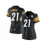 Women's Nike Pittsburgh Steelers #21 Robert Golden Limited Black Team Color NFL Jersey