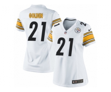 Women's Nike Pittsburgh Steelers #21 Robert Golden Limited White NFL Jersey