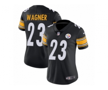 Women's Nike Pittsburgh Steelers #23 Mike Wagner Vapor Untouchable Limited Black Team Color NFL Jersey