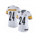 Women's Nike Pittsburgh Steelers #24 Coty Sensabaugh White Vapor Untouchable Limited Player NFL Jersey