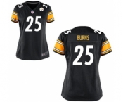 Women's Nike Pittsburgh Steelers #25 Artie Burns Black Team Color NFL Jersey