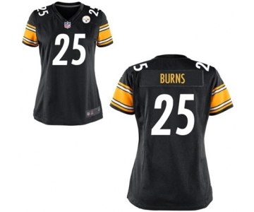 Women's Nike Pittsburgh Steelers #25 Artie Burns Black Team Color NFL Jersey