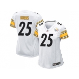 Women's Nike Pittsburgh Steelers #25 Artie Burns White Stitched NFL Elite Jersey