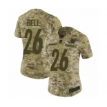 Women's Nike Pittsburgh Steelers #26 Le'Veon Bell Limited Camo 2018 Salute to Service NFL Jersey