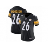 Women's Nike Pittsburgh Steelers #26 Rod Woodson Vapor Untouchable Limited Black Team Color NFL Jersey