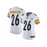 Women's Nike Pittsburgh Steelers #26 Rod Woodson Vapor Untouchable Limited White NFL Jersey