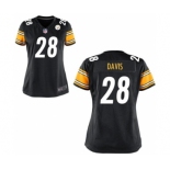 Women's Nike Pittsburgh Steelers #28 Sean Davis Black Team Color NFL Jersey