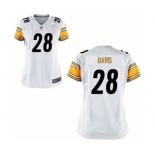 Women's Nike Pittsburgh Steelers #28 Sean Davis White NFL Jersey