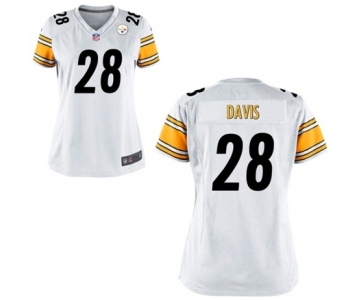 Women's Nike Pittsburgh Steelers #28 Sean Davis White NFL Jersey