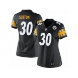 Women's Nike Pittsburgh Steelers #30 Cameron Sutton Limited Black Team Color NFL Jersey