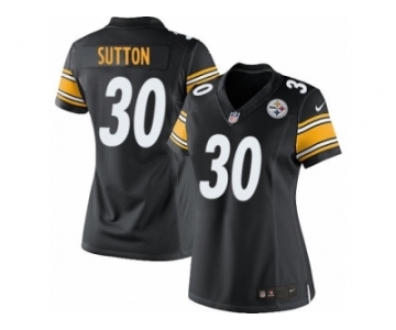 Women's Nike Pittsburgh Steelers #30 Cameron Sutton Limited Black Team Color NFL Jersey