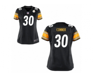 Women's Nike Pittsburgh Steelers #30 James Conner Black Team Color NFL Jersey