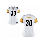 Women's Nike Pittsburgh Steelers #30 James Conner White NFL Jersey