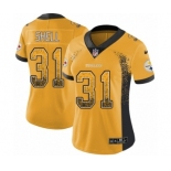 Women's Nike Pittsburgh Steelers #31 Donnie Shell Limited Gold Rush Drift Fashion NFL Jersey