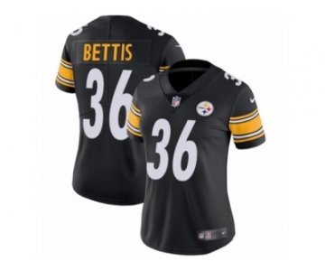 Women's Nike Pittsburgh Steelers #36 Jerome Bettis Vapor Untouchable Limited Black Team Color NFL Jersey