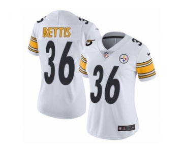 Women's Nike Pittsburgh Steelers #36 Jerome Bettis Vapor Untouchable Limited White NFL Jersey