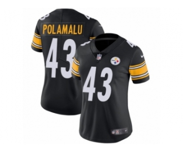 Women's Nike Pittsburgh Steelers #43 Troy Polamalu Vapor Untouchable Limited Black Team Color NFL Jersey