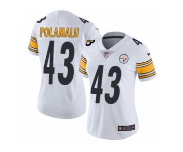 Women's Nike Pittsburgh Steelers #43 Troy Polamalu Vapor Untouchable Limited White NFL Jersey