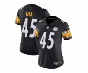 Women's Nike Pittsburgh Steelers #45 Roosevelt Nix Vapor Untouchable Limited Black Team Color NFL Jersey