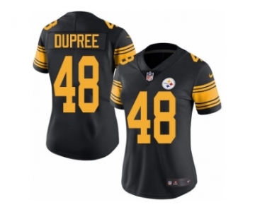 Women's Nike Pittsburgh Steelers #48 Bud Dupree Limited Black Rush NFL Jersey